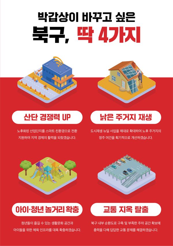 공약집 3페이지 - 북구 딱 4가지